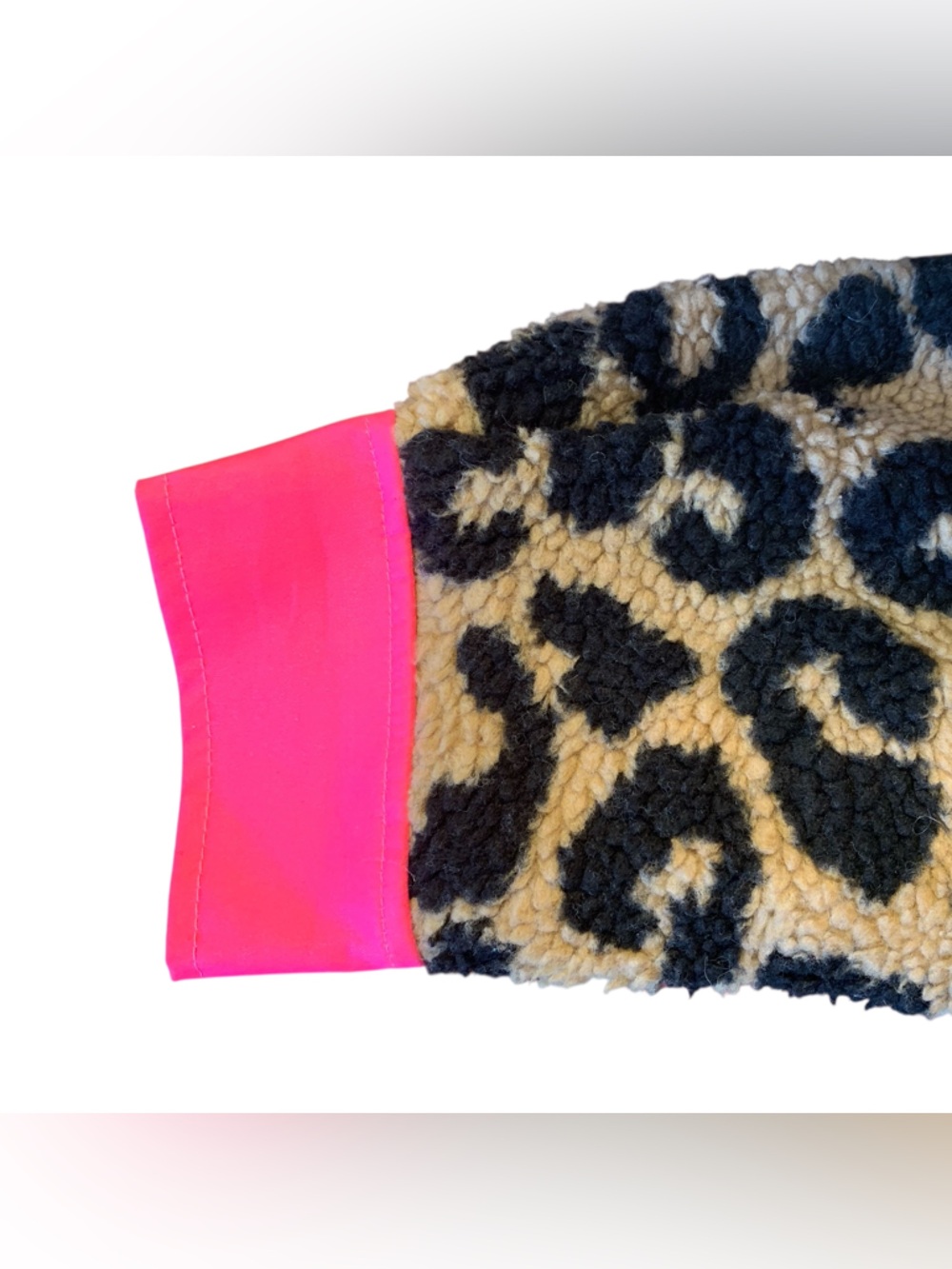 NEW Hot Pink & Leopard Shepherd Jacket Cheetah Animal Print Woman’s Size 2X - Picture 5 of 10